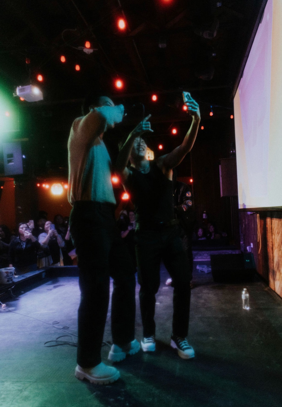 Soso and Justin Park on stage at the Kansas City show
